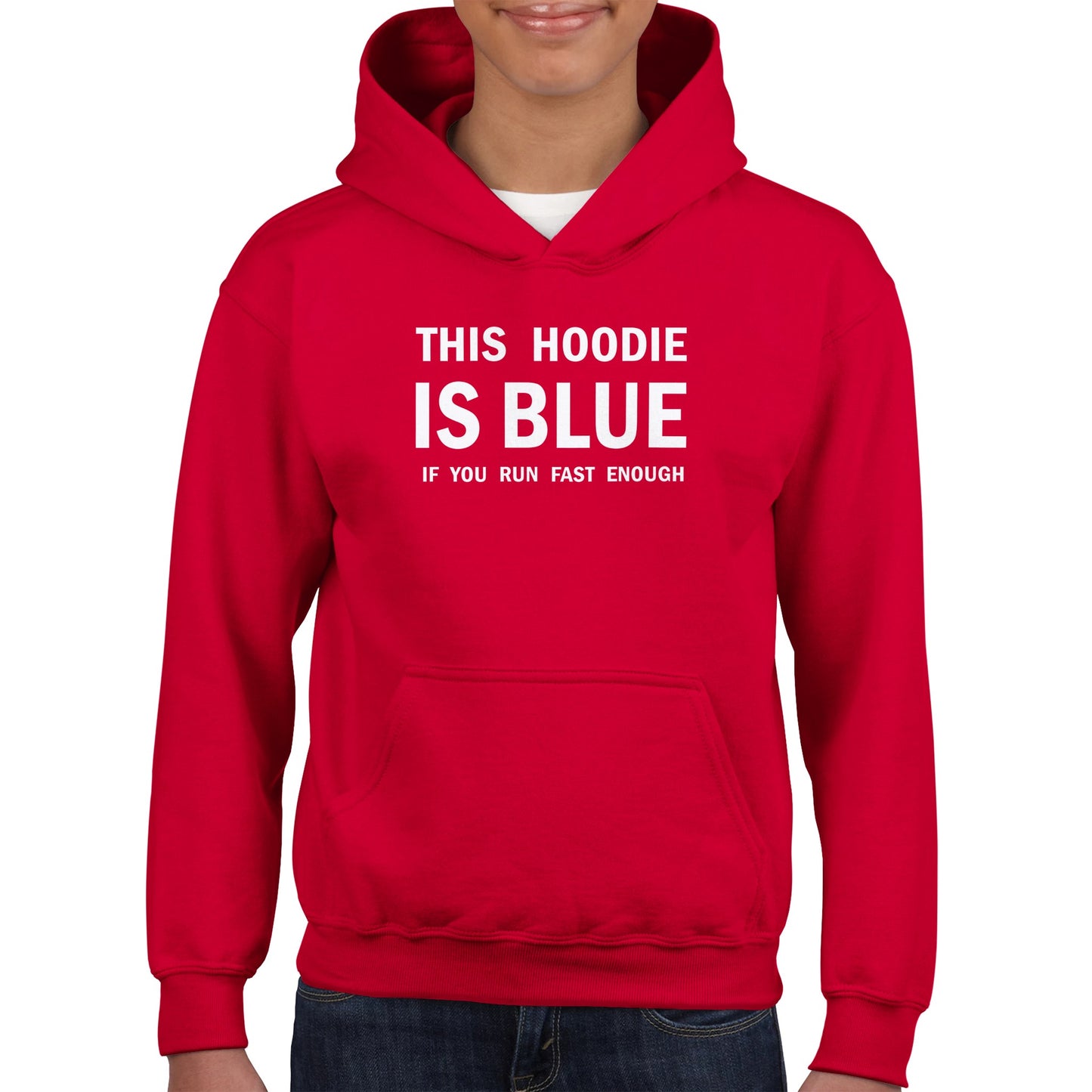 This Is Blue If You Run Fast Enough (Tee, Hoodie) - Kid & Baby Sizing