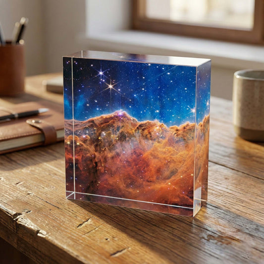 JWST Carina Nebula - Acrylic Prism Desk Decor