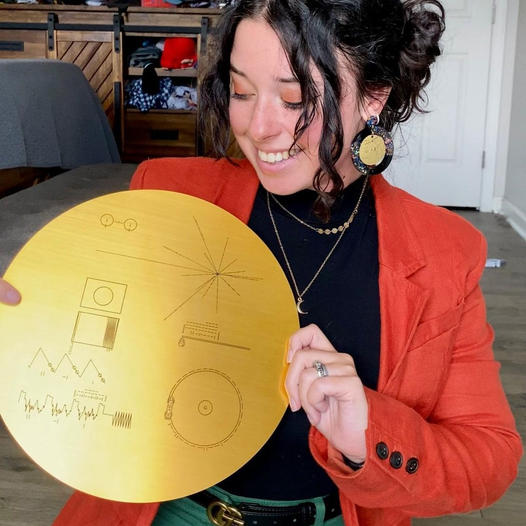 Voyager Golden Record Cover Full Size Metal Replica