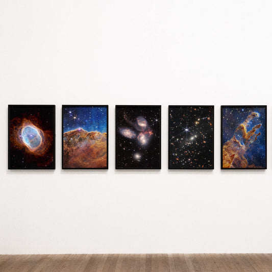 Stephan Quintet JWST Vertical NASA Poster