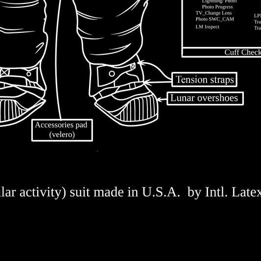 Astronaut Spacesuit Diagram Poster (Black)