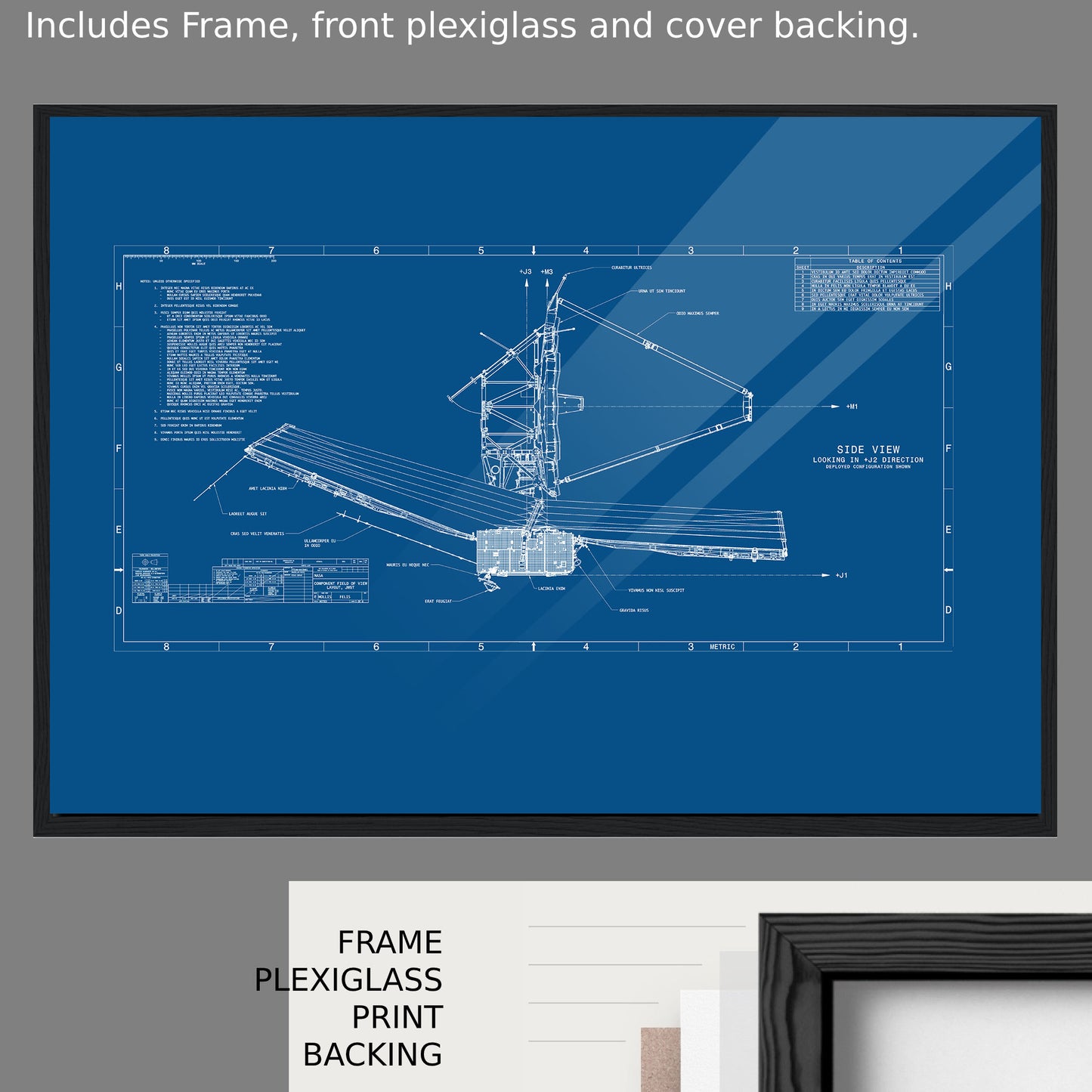 Poster du diagramme du télescope spatial James Webb (Beige) (en anglais)