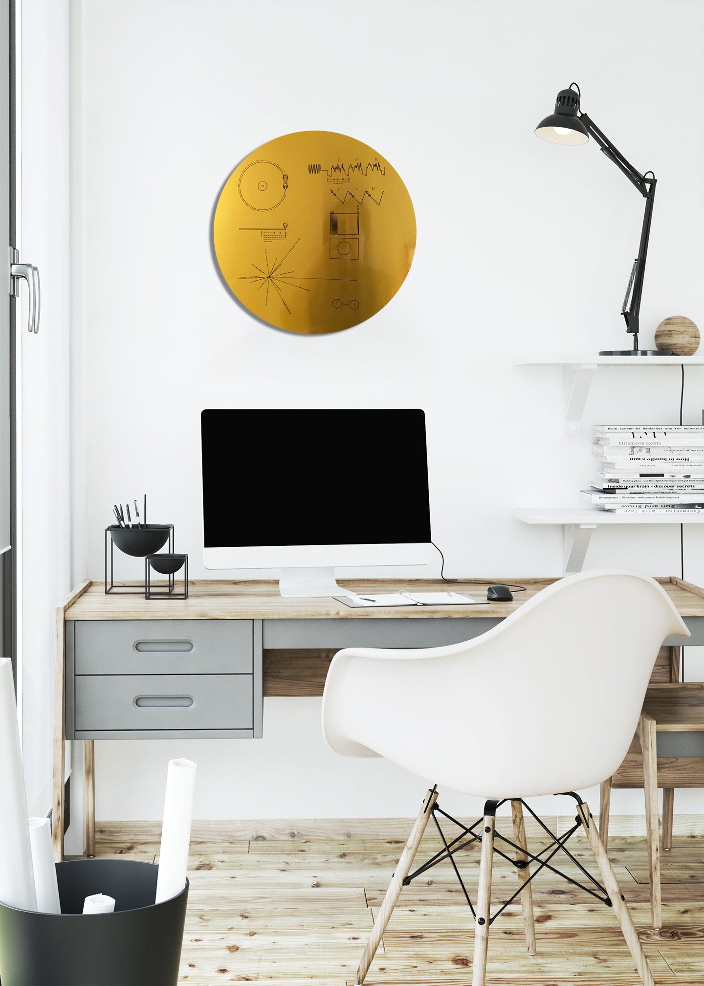 Voyager Golden Record Cover Full Size Metal Replica