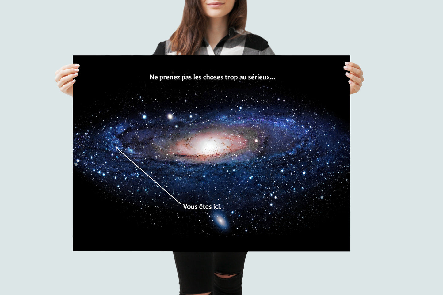 Vous Êtes Ici Dans La Voie Lactée (Poster en français)