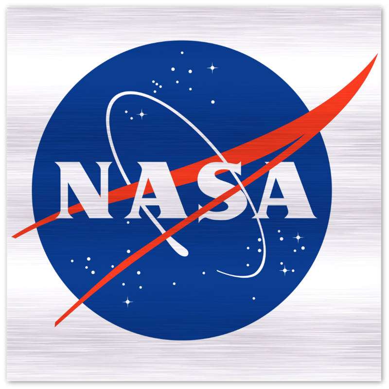 Logo NASA Impression métallique