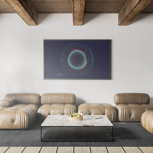 The Objects In Our Solar System Data Art Poster (by Eleanor)