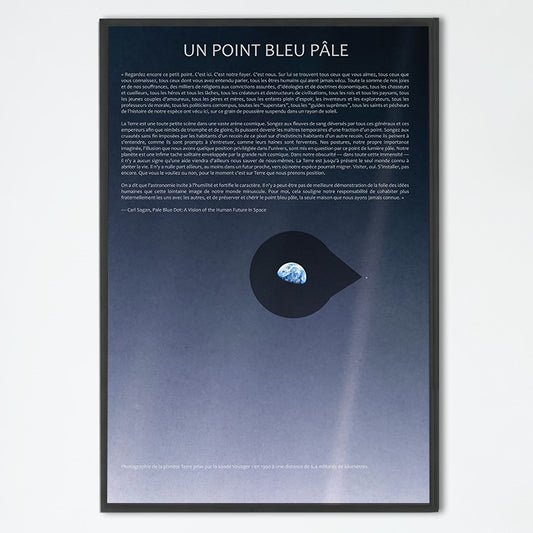 Un Point Bleu Pâle (Poster en français)