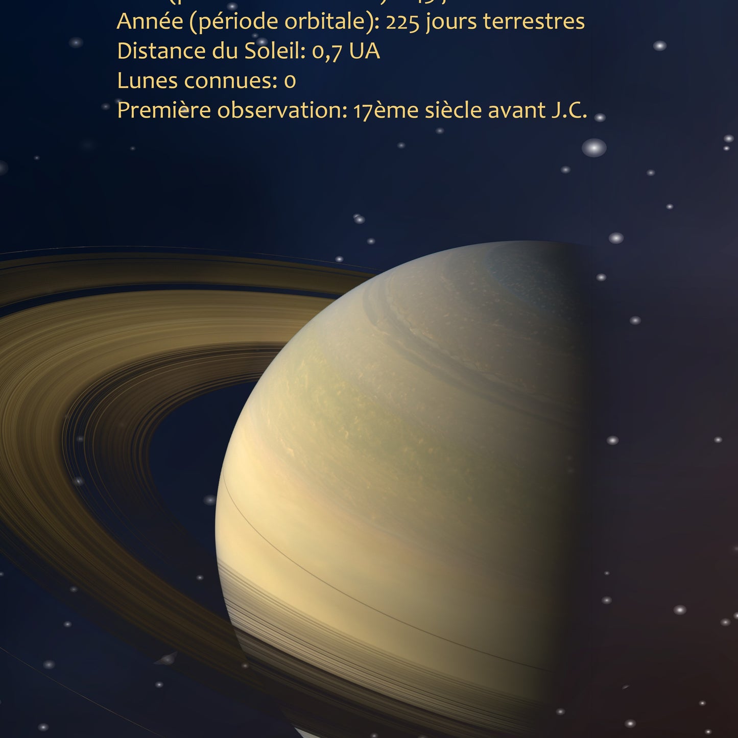 Poster des Planètes du Système Solaire (En Français)