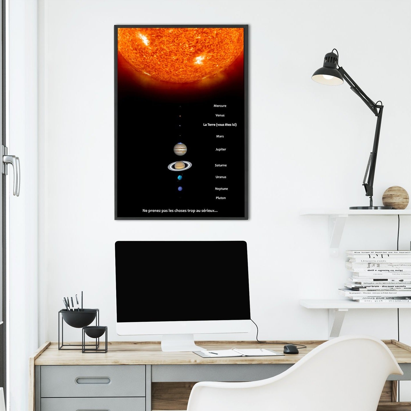 Vous Êtes Ici Dans Le Système Solaire (Poster en français)