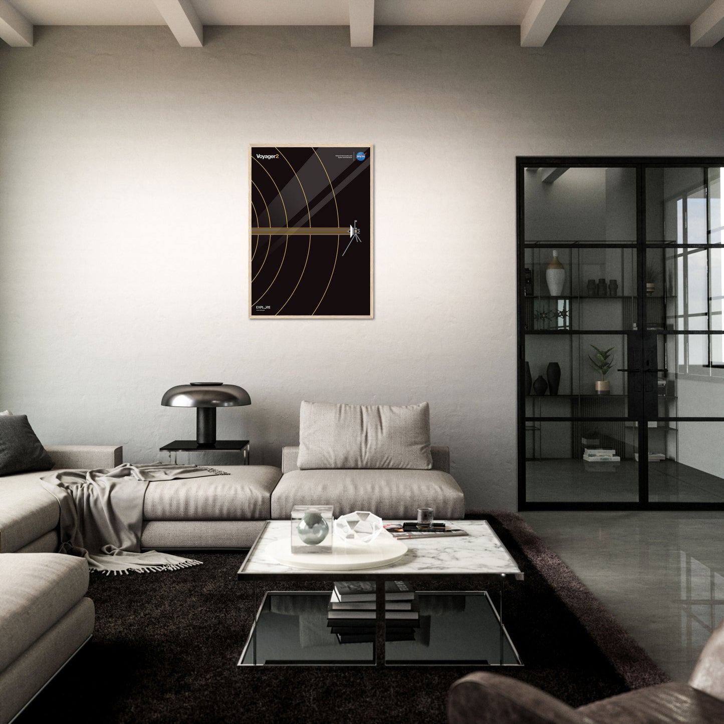 Voyager 2 The Interstellar Traveler NASA Poster (Gold)