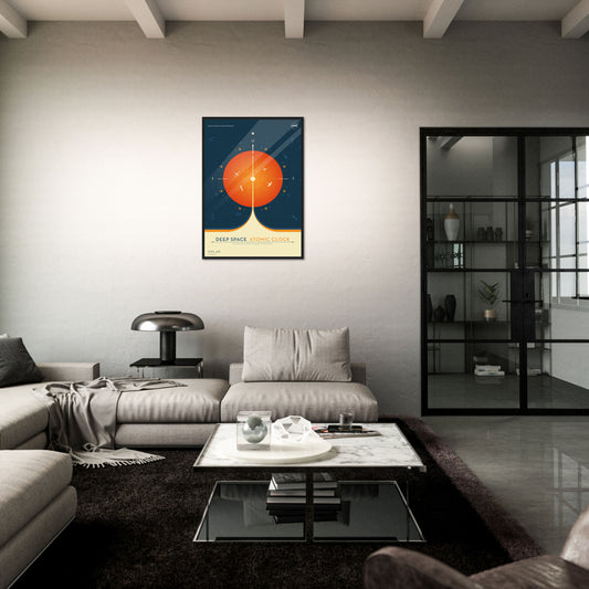 Atomic Clock Orange NASA Poster
