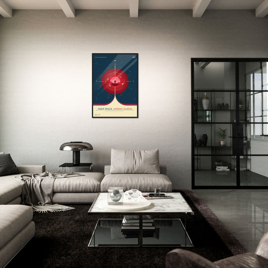 Atomic Clock Red NASA Poster