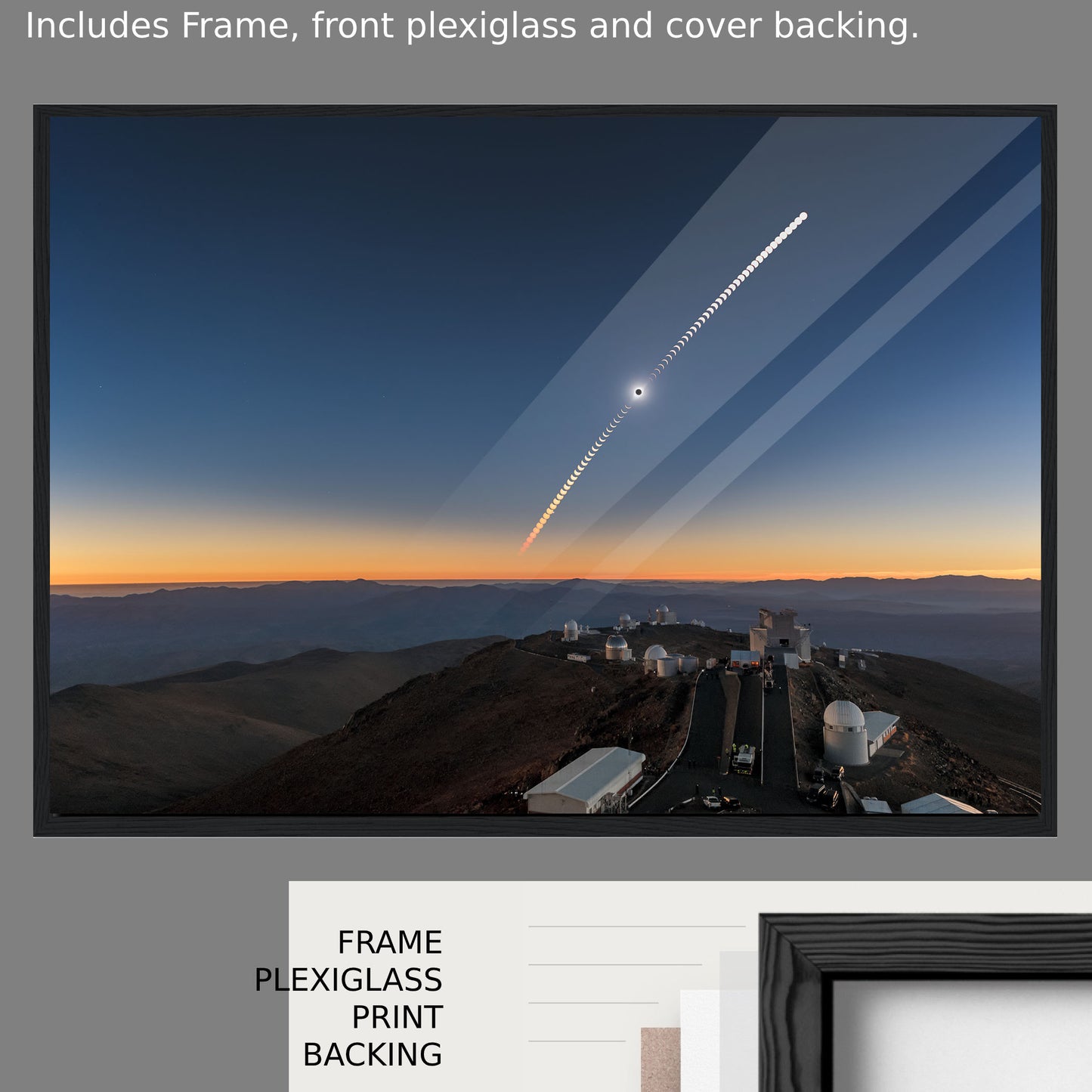Total solar eclipse La Silla Observatory Poster WallArt