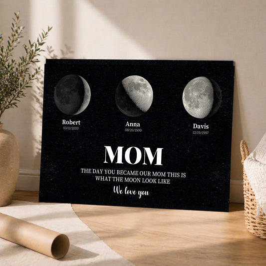 Mom we love you moon phase unframed