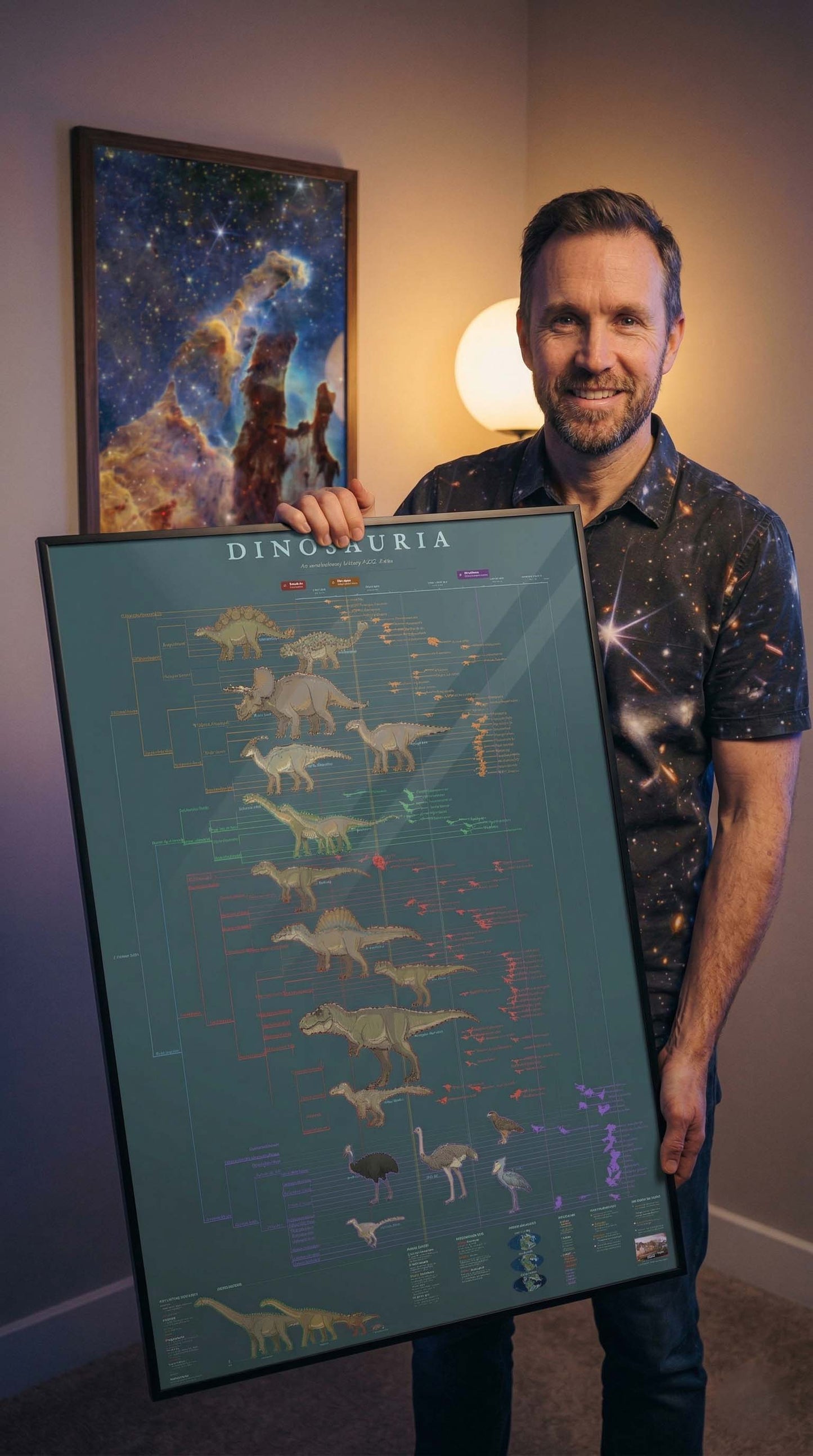 Dinosauria Evolutionary History – Dinosaur Cladogram Poster
