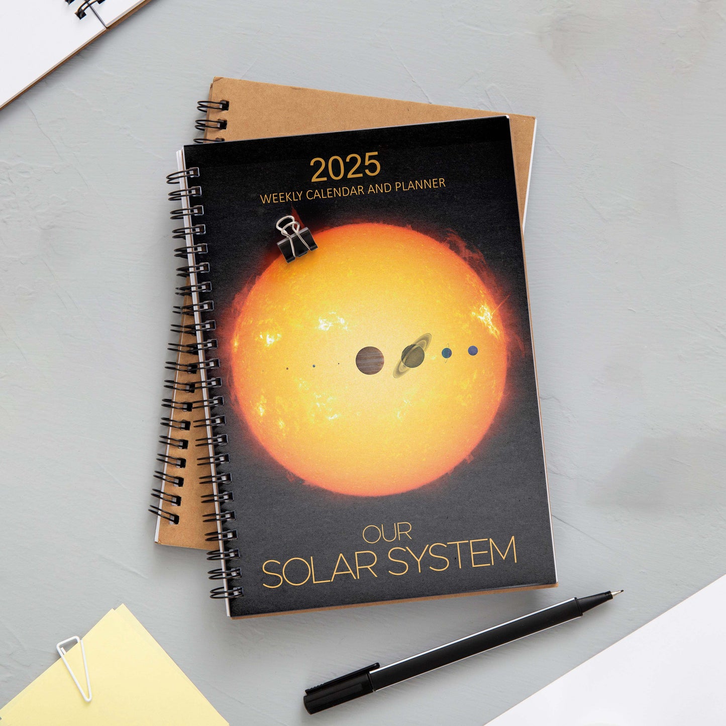 2025 Solar System Weekly Calendar Planner (Sept 24 to Dec 25)