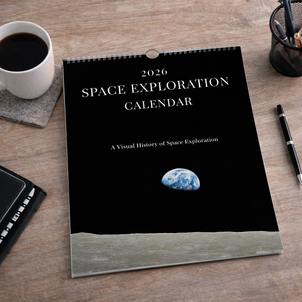 The History of Space Exploration Monthly 2026 Calendar (Vertical)
