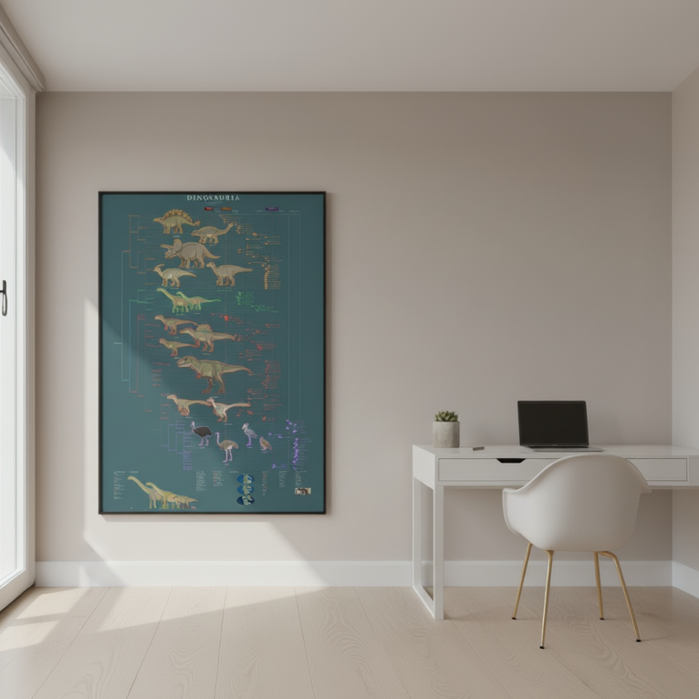 Dinosauria Evolutionary History – Dinosaur Cladogram Poster