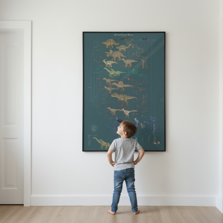 Dinosauria Evolutionary History – Dinosaur Cladogram Poster