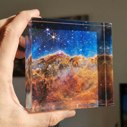 JWST Carina Nebula - Acrylic Prism Desk Decor