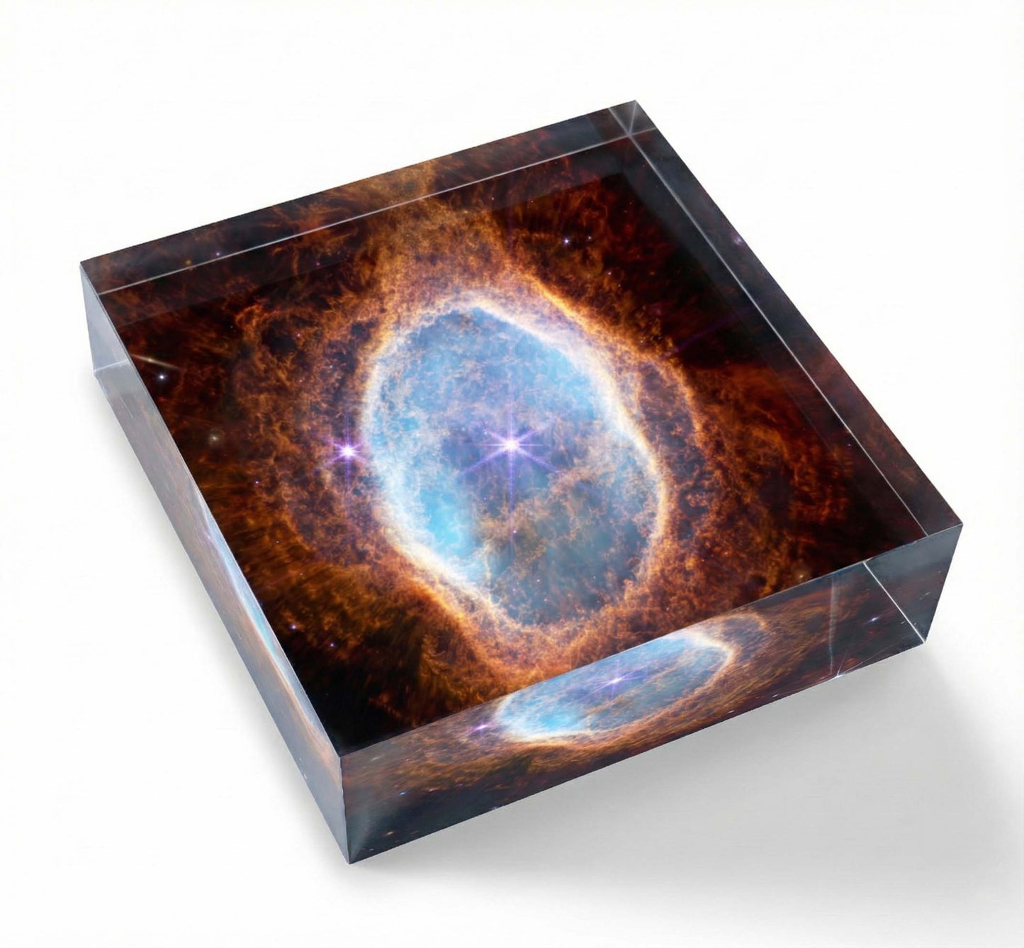 JWST Southern Ring Nebula - Acrylic Prism Desk Decor