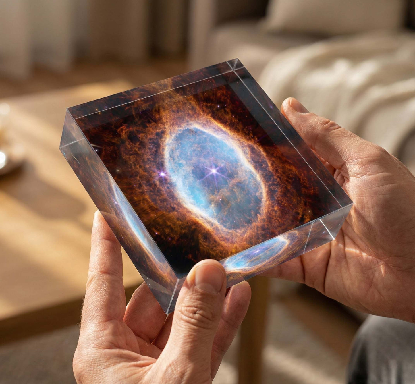 JWST Southern Ring Nebula - Acrylic Prism Desk Decor