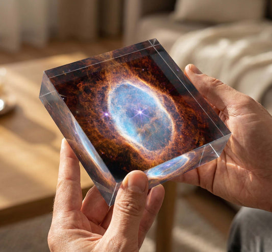 JWST Southern Ring Nebula - Acrylic Prism Desk Decor