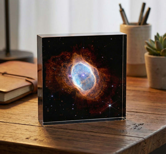 JWST Southern Ring Nebula - Acrylic Prism Desk Decor