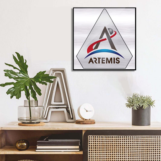 Logo du programme Artemis Impression métallique