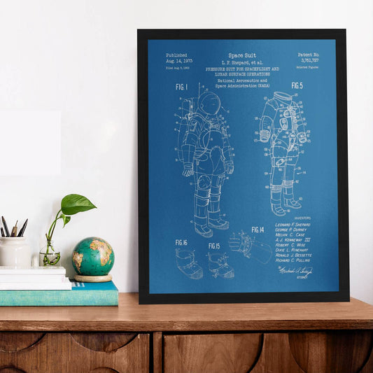 Astronaut Apace Suit Patent Poster