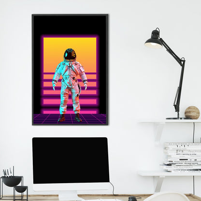 Poster de l'astronaute Synthwave