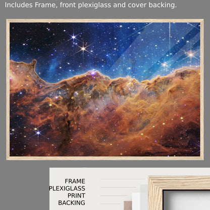 Carina Nebula JWST Horizontal NASA Poster