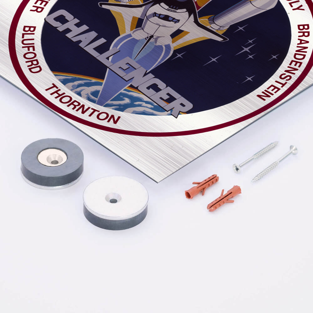 Logo de la mission Challenger STS-8 Impression métallique