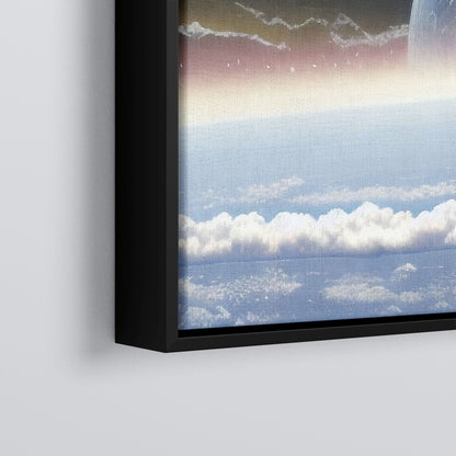 Earth From A Nearby Planet - Gallery Grade Canvas In Floater Frame
