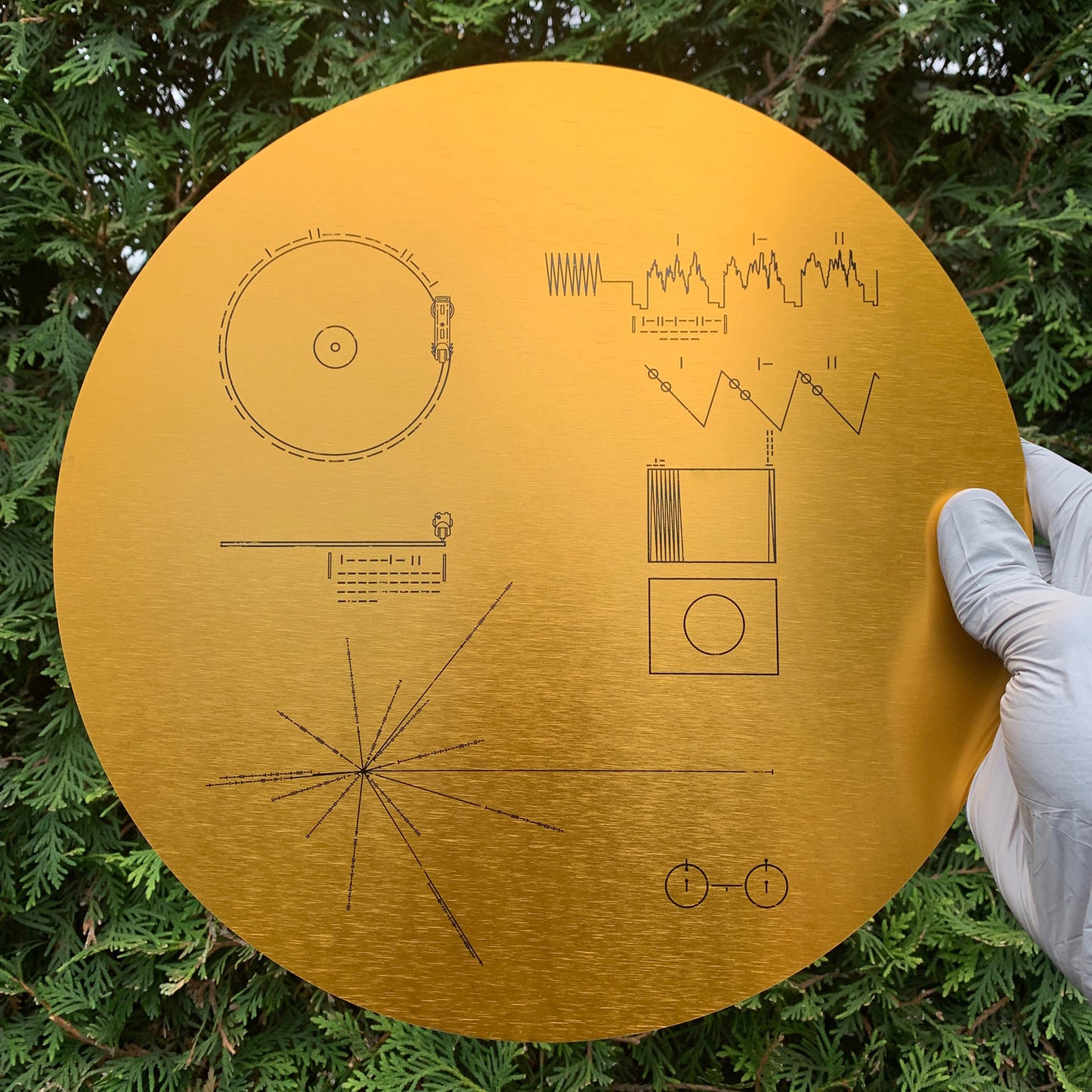 Voyager Golden Record Cover Full Size Metal Replica