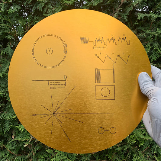 Réplique Métallique En Taille Réelle du Voyager Golden Record