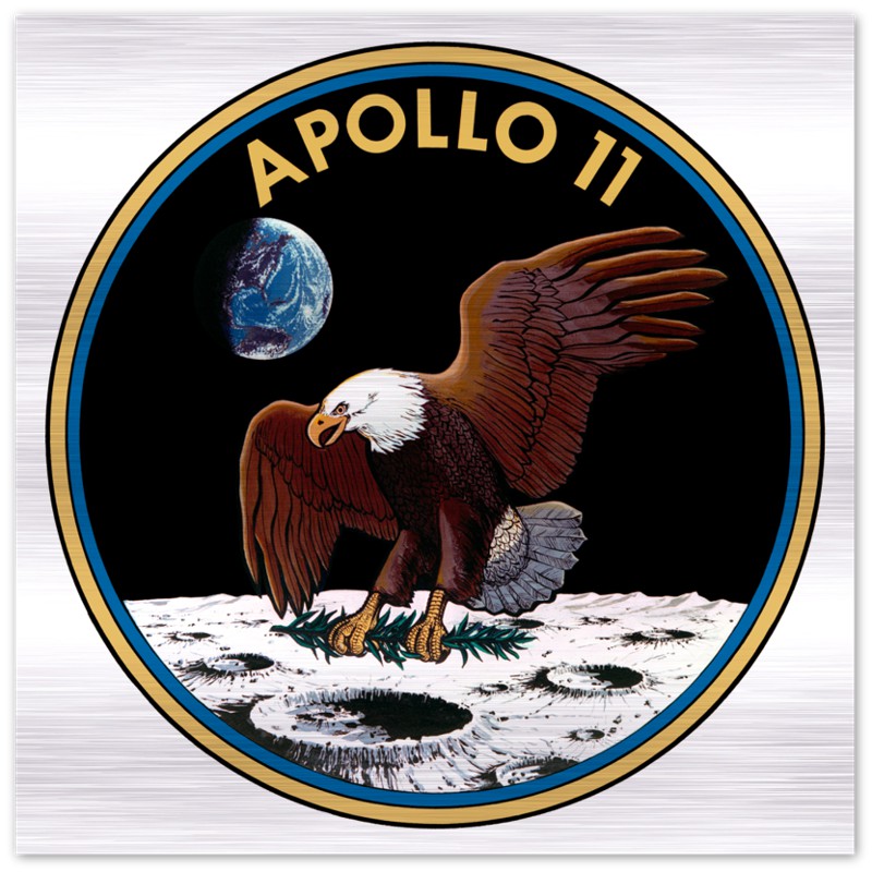 Répliques Métalliques des plaques Apollo 11
