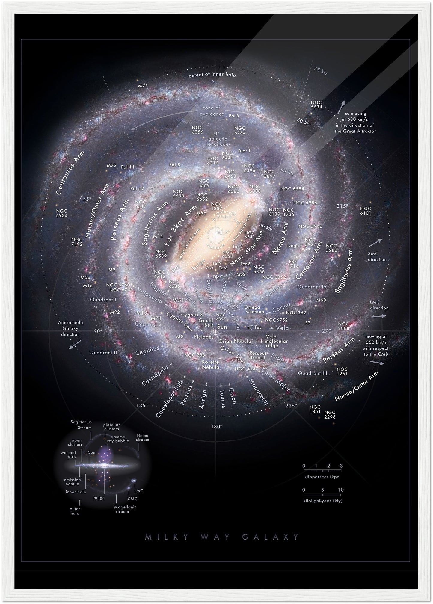 The Map Of The Milky Way (by Pablo Carlos Budassi)