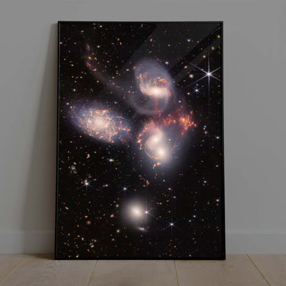 Stephan Quintet JWST Vertical NASA Poster