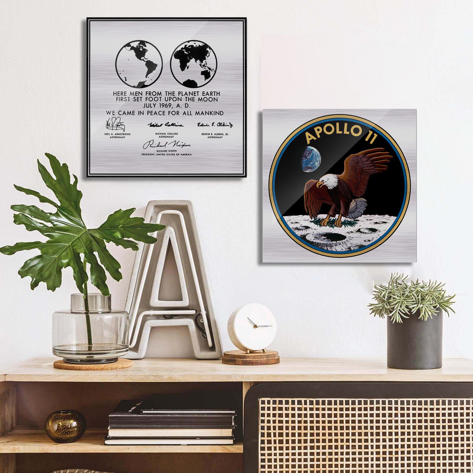 Apollo 11 Plaques Metal Replica – Things Of The Stars