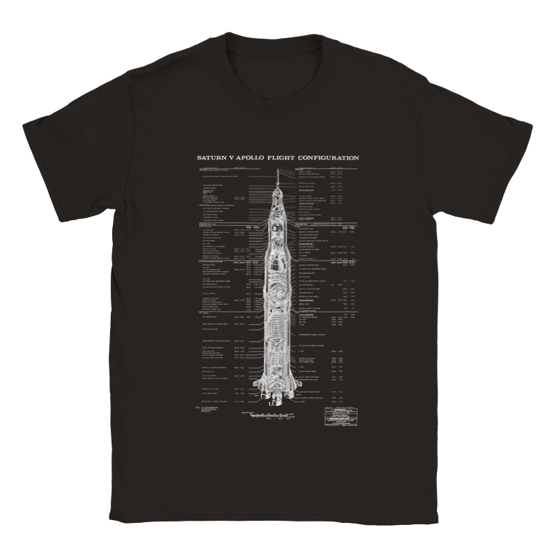 T-shirt de configuration de Saturne V