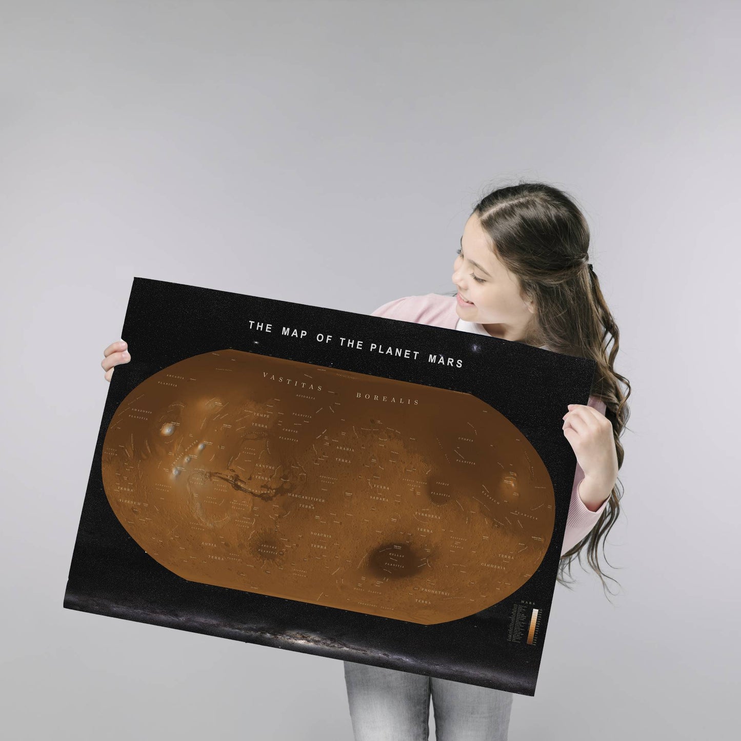 La carte de la planète Mars Poster