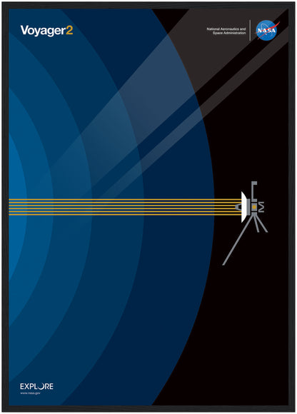 Voyager 2 The Interstellar Traveler NASA Poster (Blue)