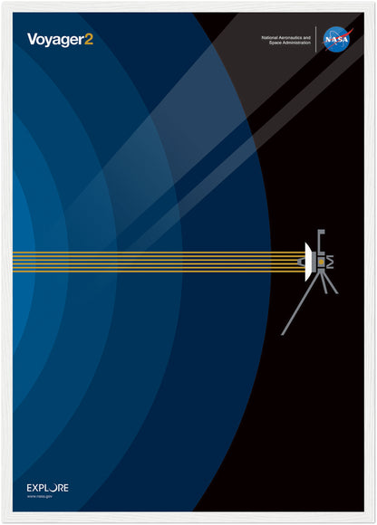 Voyager 2 The Interstellar Traveler NASA Poster (Blue)