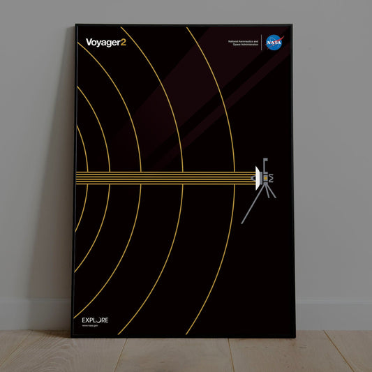 Voyager 2 The Interstellar Traveler NASA Poster (Gold)