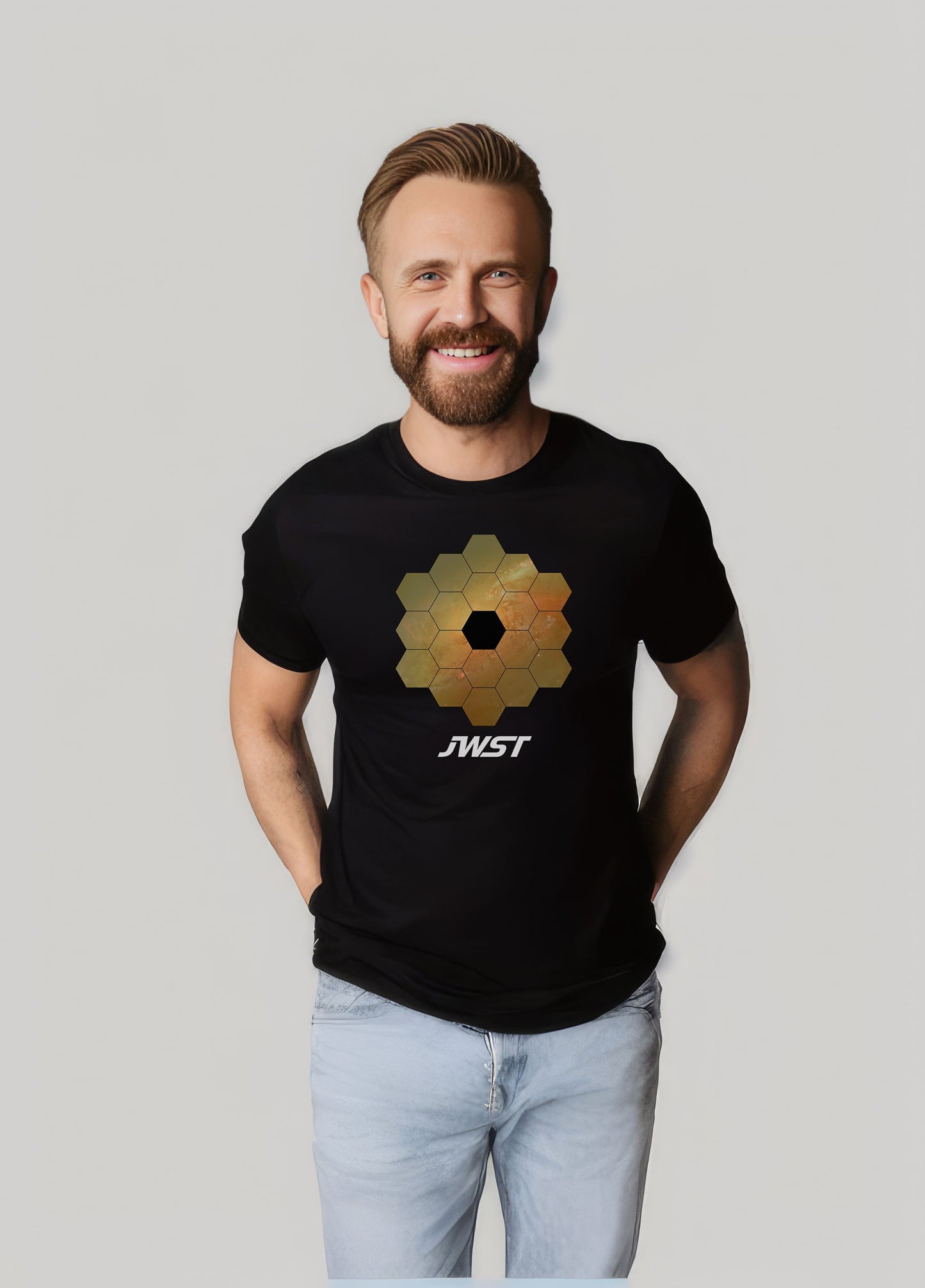 T-shirt unisexe du télescope spatial James Webb (conception de réflexions)