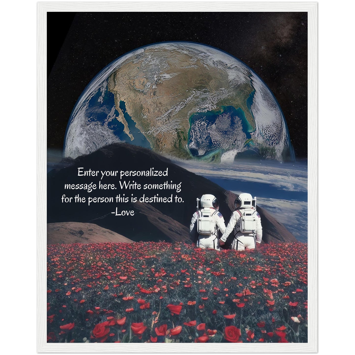 L'Amour dans le Système Solaire Poster Personnalisable 