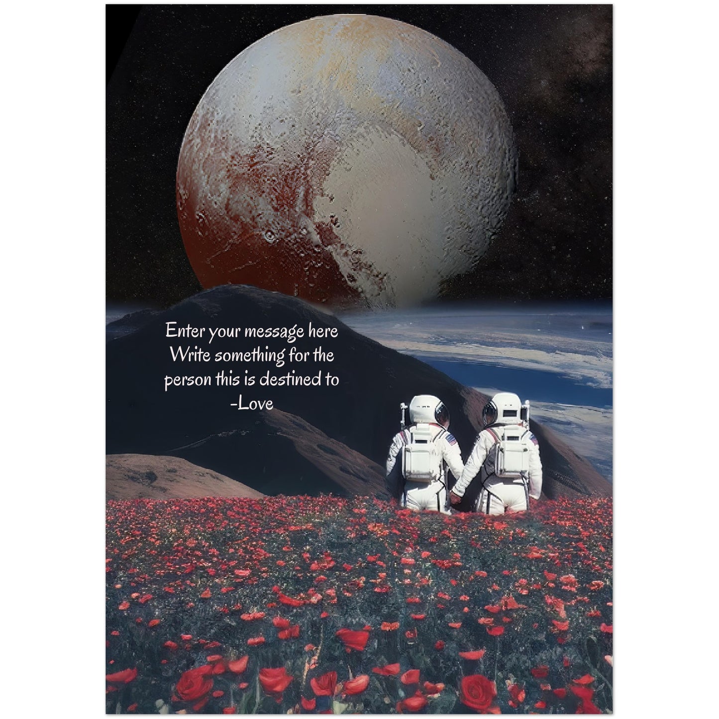 Lovers In The Solar System WallArt Customizable Poster