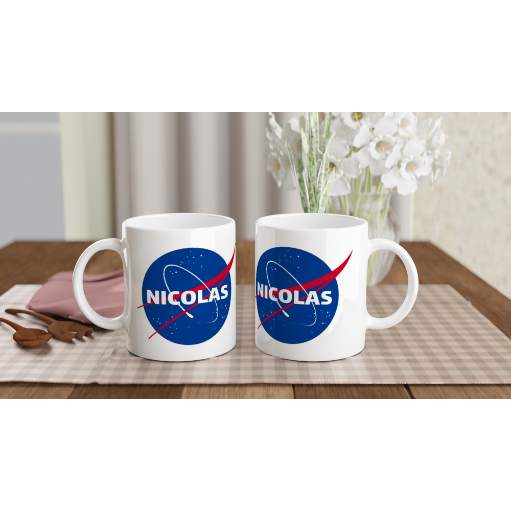 Tasse en céramique NASA personnalisée