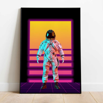 Poster de l'astronaute Synthwave